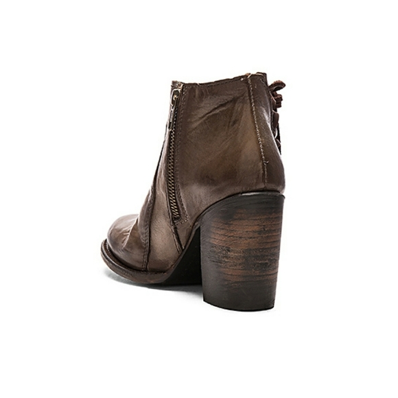 Sassy Corsetted Freebird Distressed Leather Bootie - Picture 6 of 16